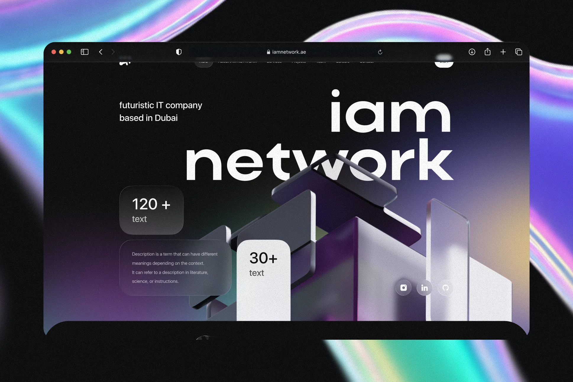 Дизайн сайта для IT-компании IAM Network